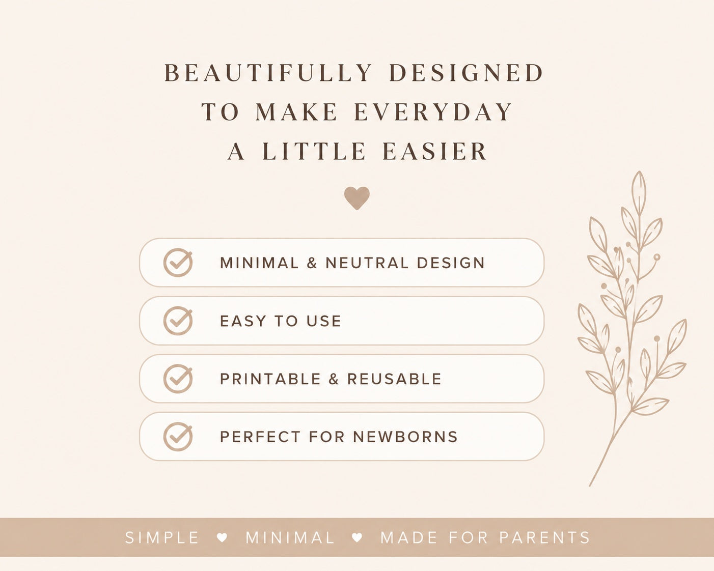 Newborn Essentials Bundle | 6 Printable Baby Trackers | Remeli Studio™