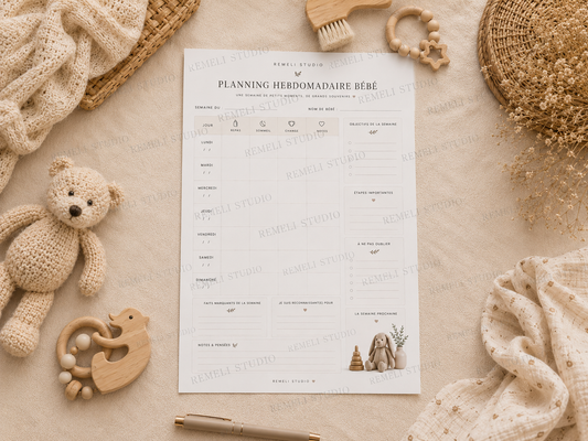Planning hebdomadaire| Remeli Studio