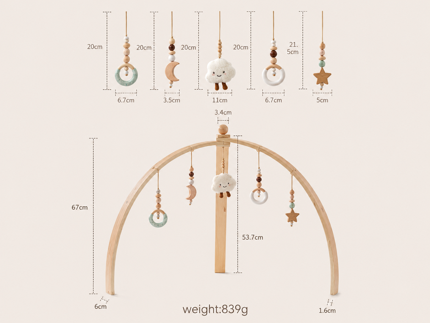 Remeli™ Wooden Play Gym