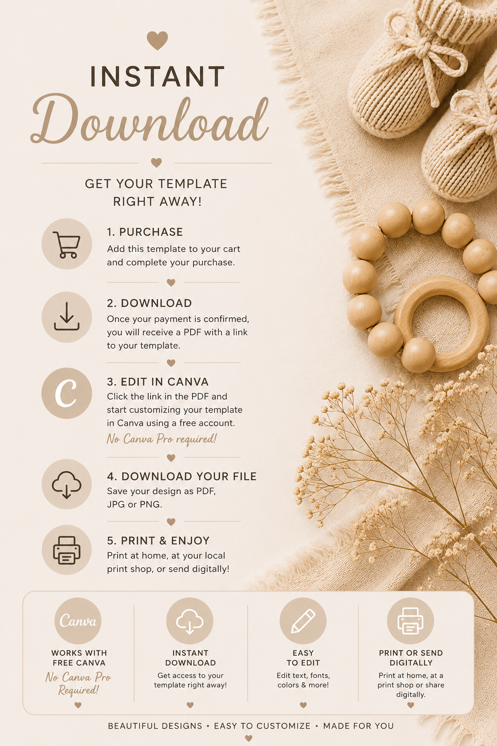 Daysi 1ST Birthday Invitation - Remeli Studio - English & French