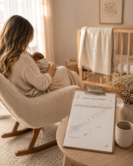 Journal d’allaitement | French Breastfeeding Log | Remeli Studio™