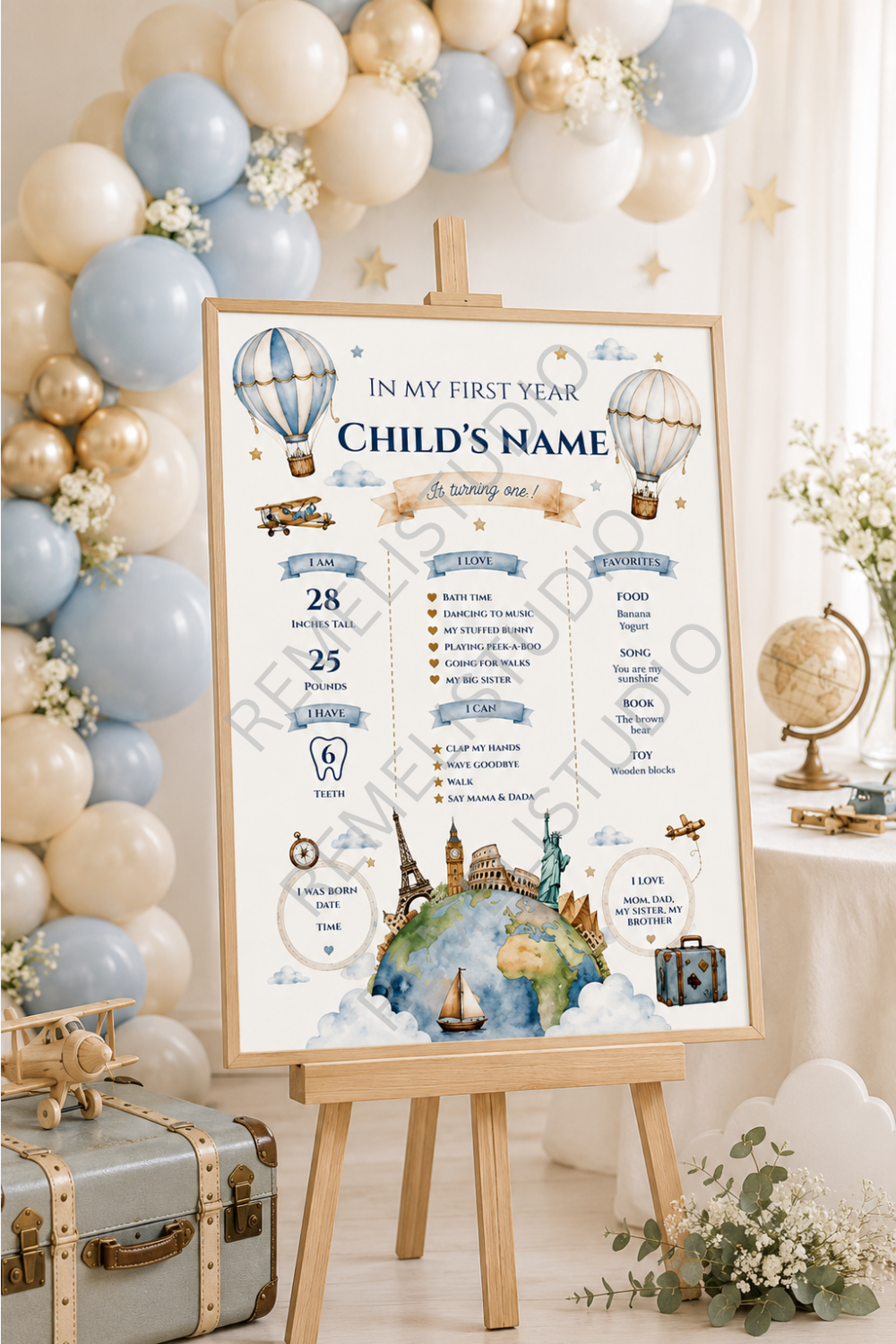 Poster Around the world | Affiche autour du monde | FR & EN | Remeli Studio